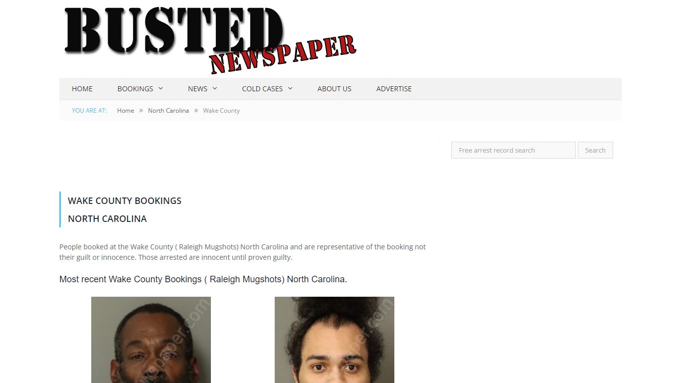 Wake County, NC ( Raleigh NC ) Mugshots - BUSTEDNEWSPAPER.COM