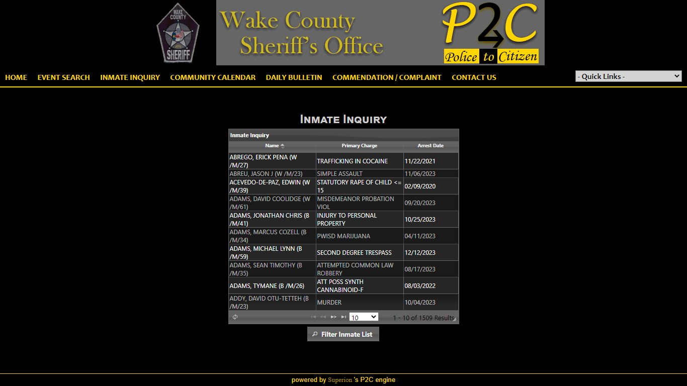 Wake County Sheriff's Office P2C